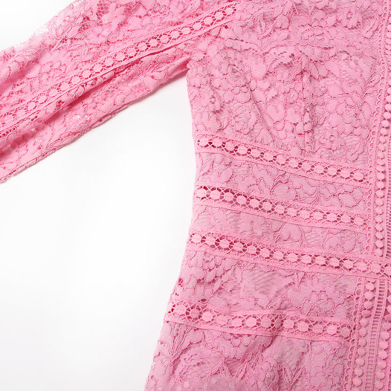 Vintage Lace Embroidered Maxi Dress