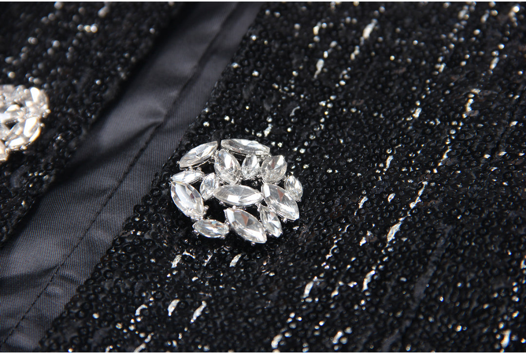 Temperament Sequined Diamond Jacket