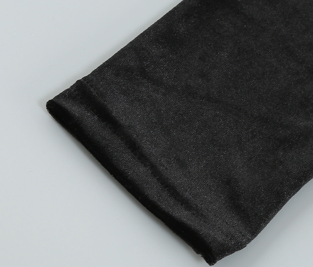 Elegant Velvet Gauze Splicing Jumpsuit