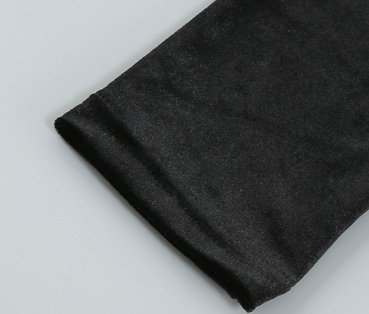 Elegant Velvet Gauze Splicing Jumpsuit