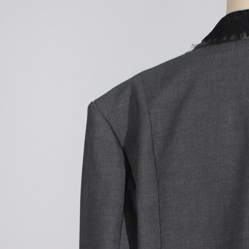Lace Spliced Blazer
