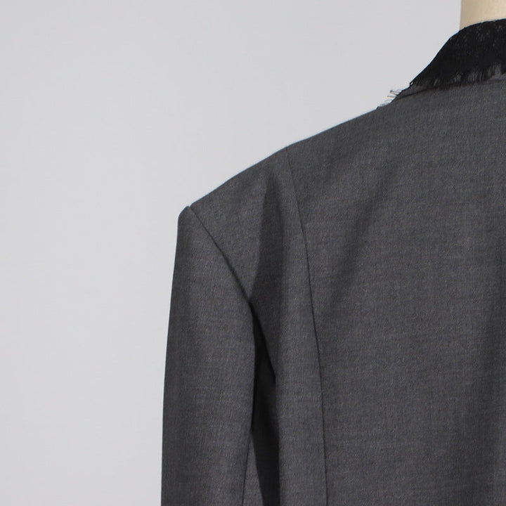 Lace Spliced Blazer