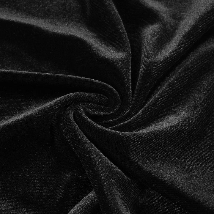 Hot Diamond Tube Top Black Maxi Dress with Gloves