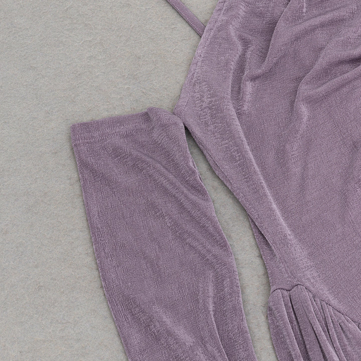 Temperament Solid Color Off-the-shoulder Maxi Dress