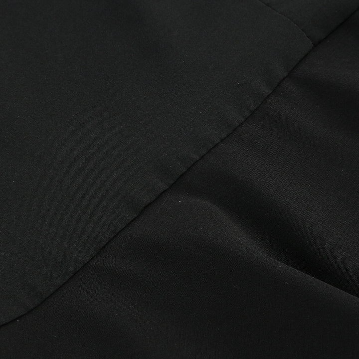 Vintage Suspender Leaf Splicing Maxi Dress