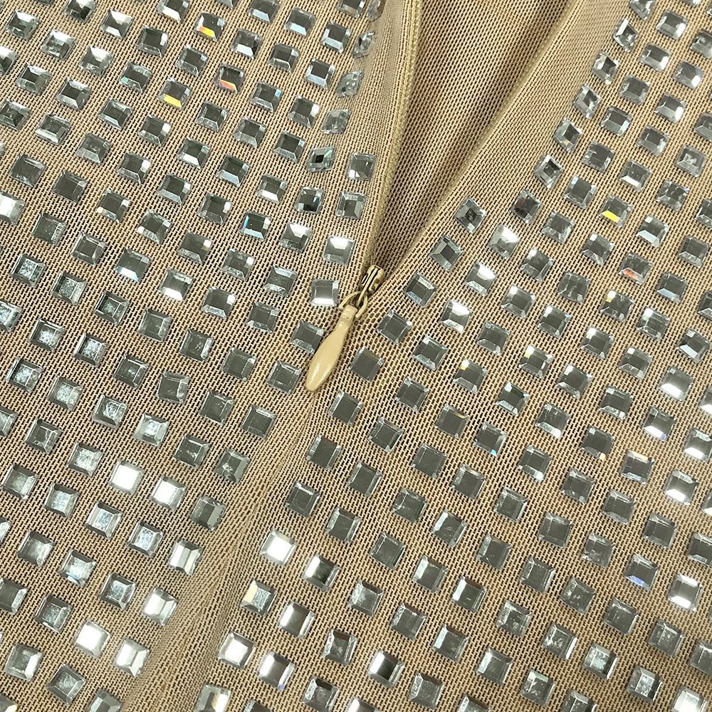 Fashion Hot Diamond Neck Maxi Dress