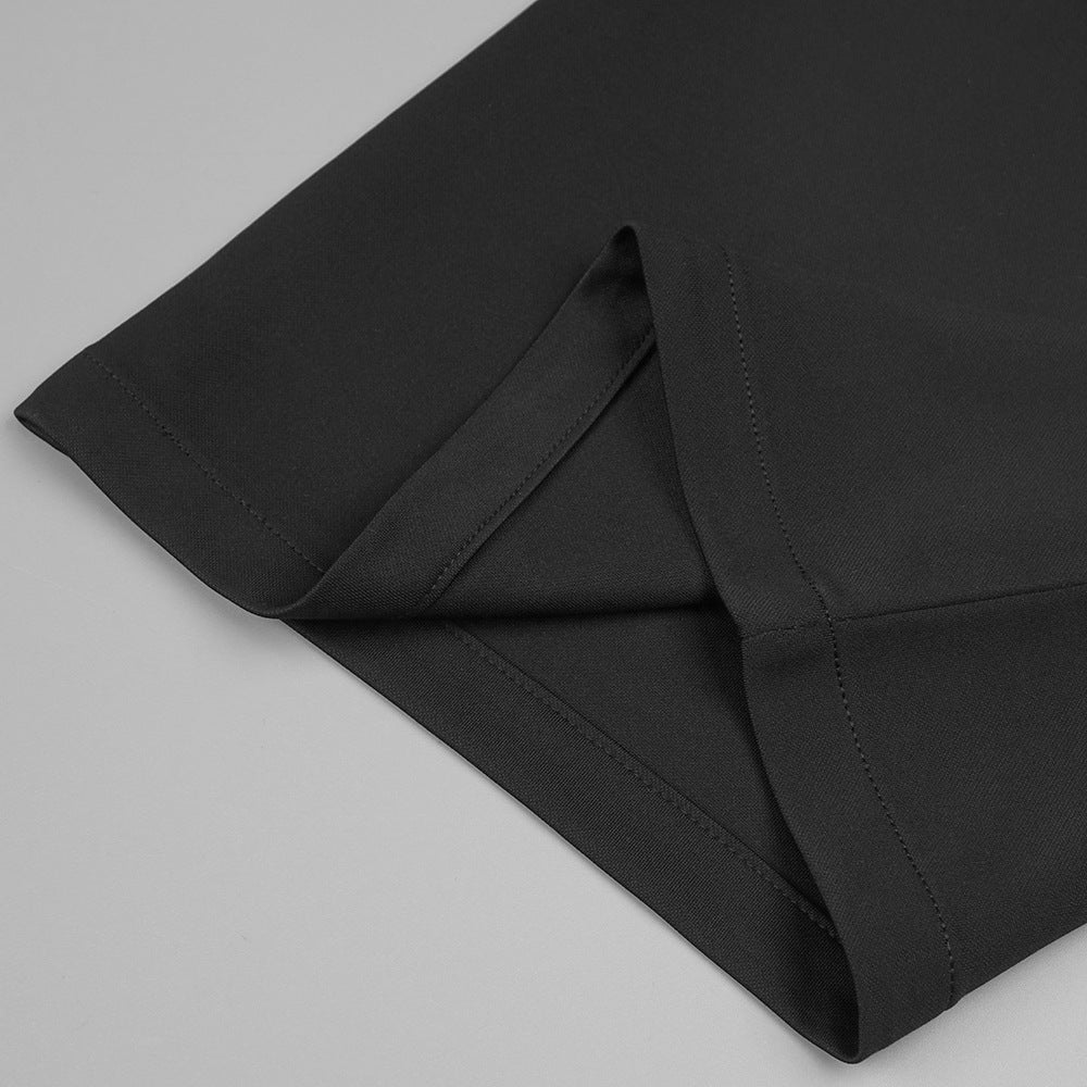 Simple Stitched Sequined Feather Jumpsuit