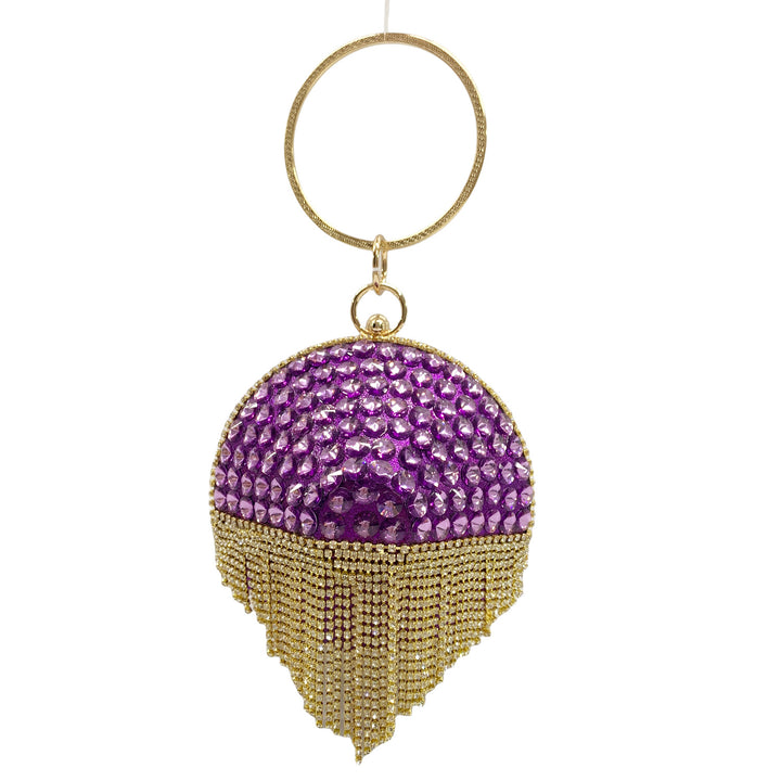 Vintage Fringed Rhinestone Tote Bag