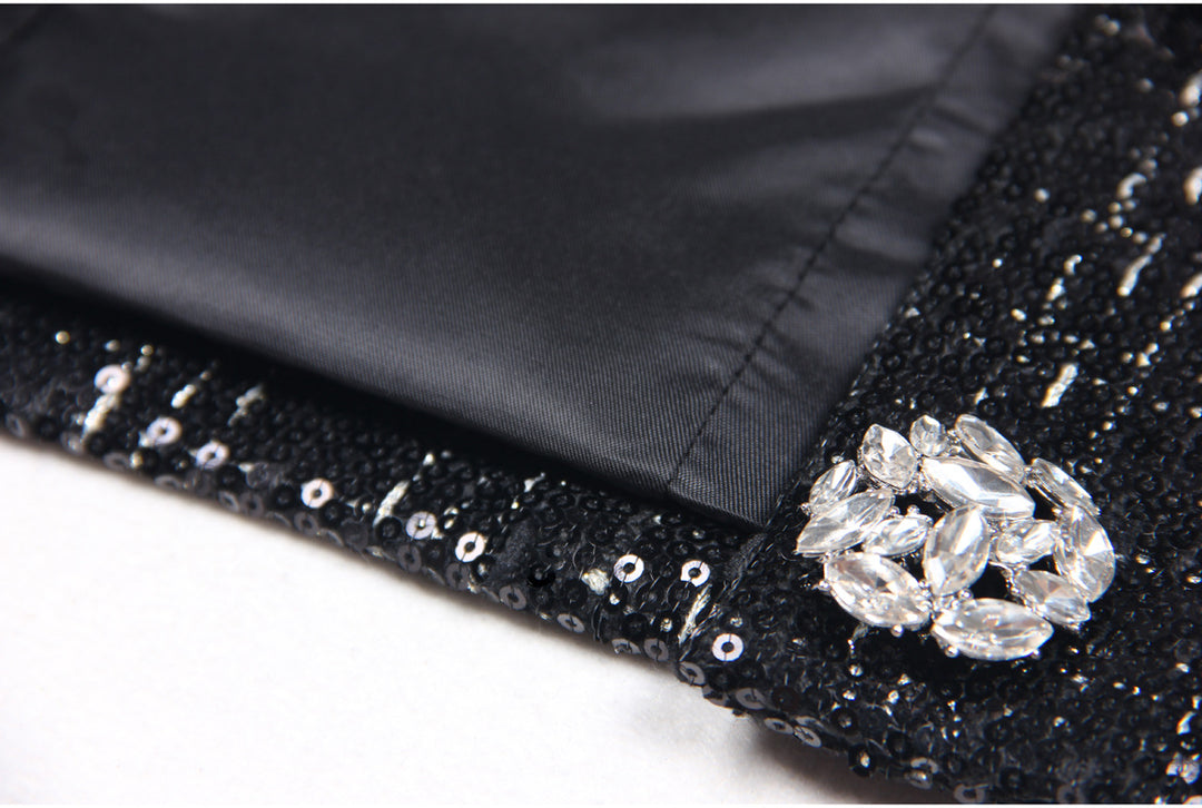 Temperament Sequined Diamond Jacket
