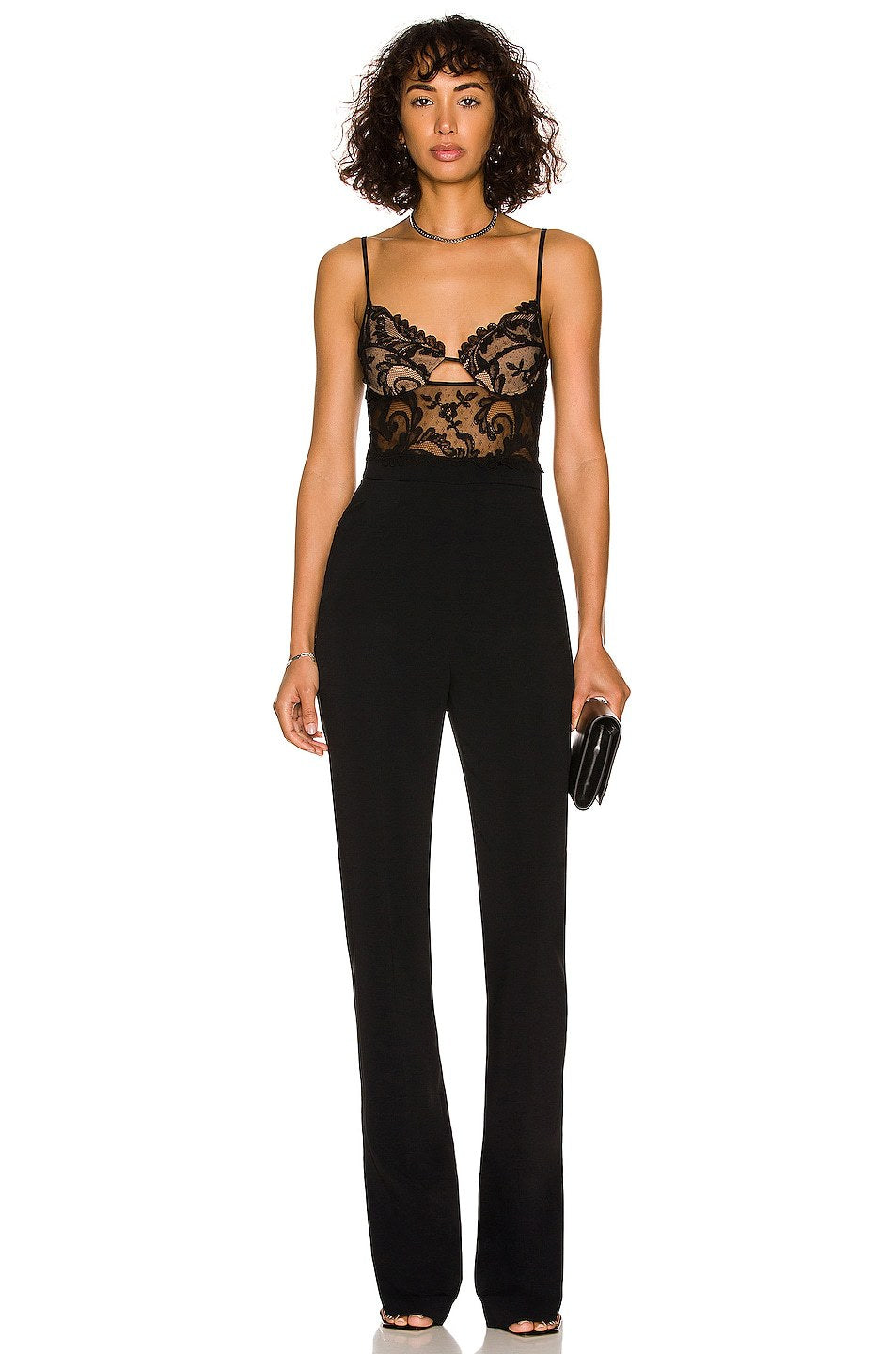 Elegant Suspender Lace Jumpsuit