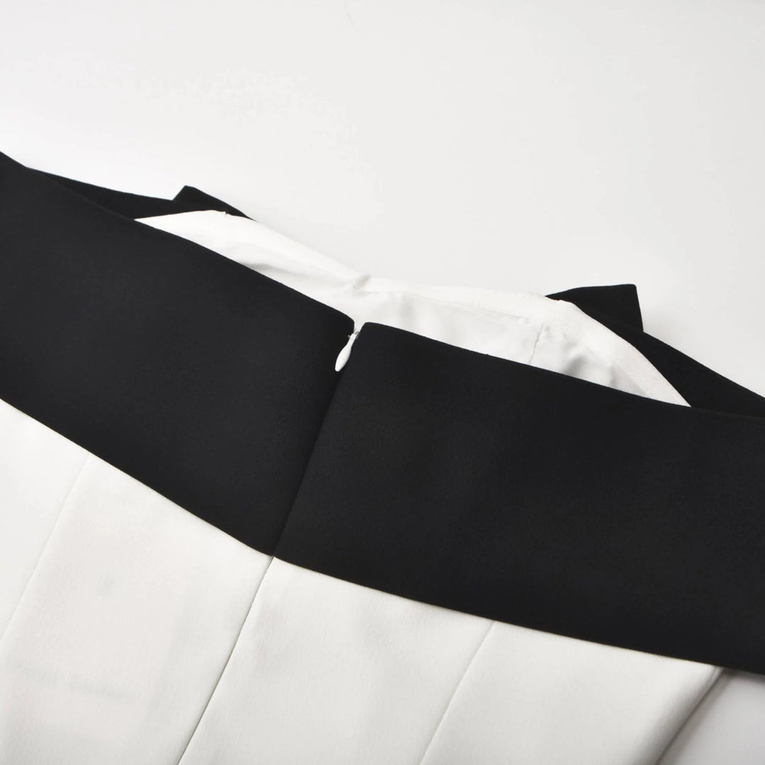 White Bow Knot Off Shoulder Mini Dress