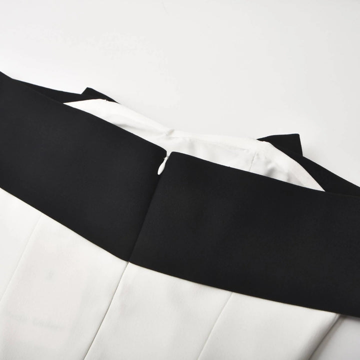 White Bow Knot Off Shoulder Mini Dress