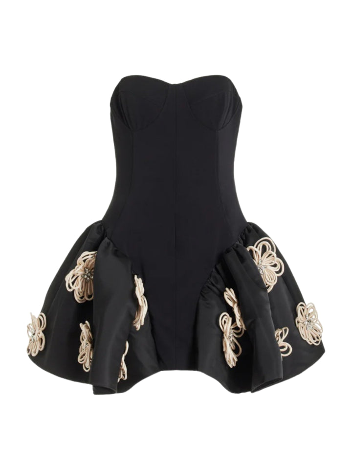 Tube Top Flower Bandage Mini Dress