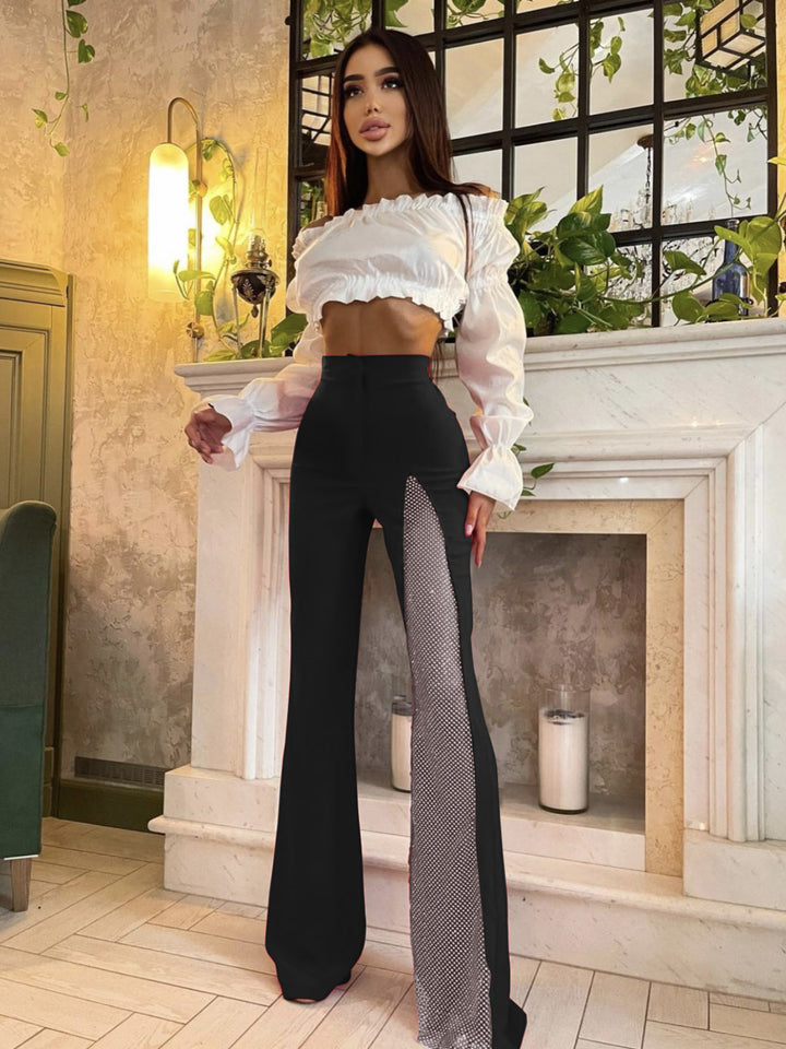 Diamond Mesh Bandage Pants