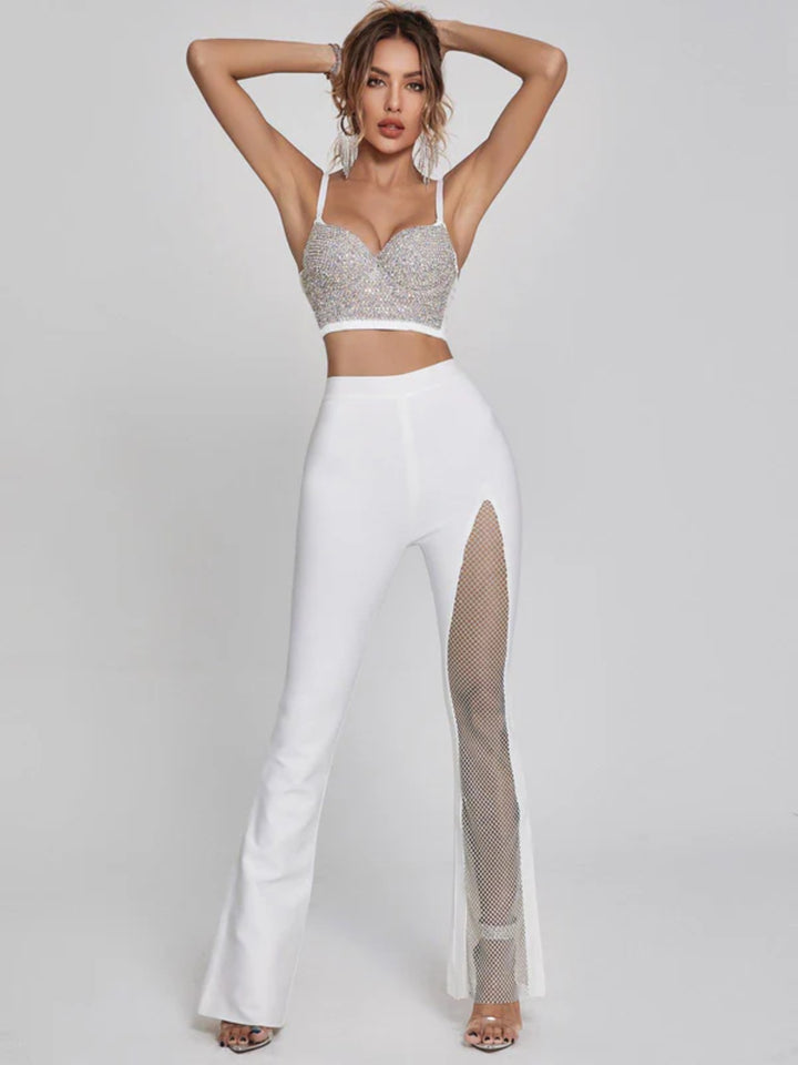 Diamond Mesh Bandage Pants