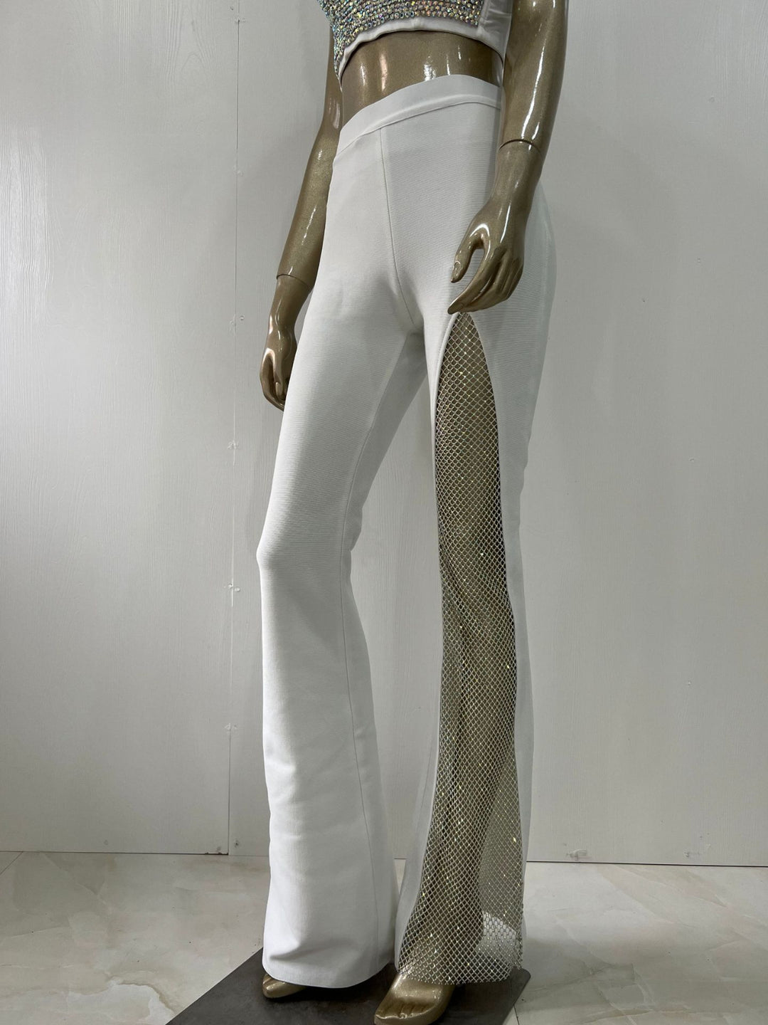Diamond Mesh Bandage Pants