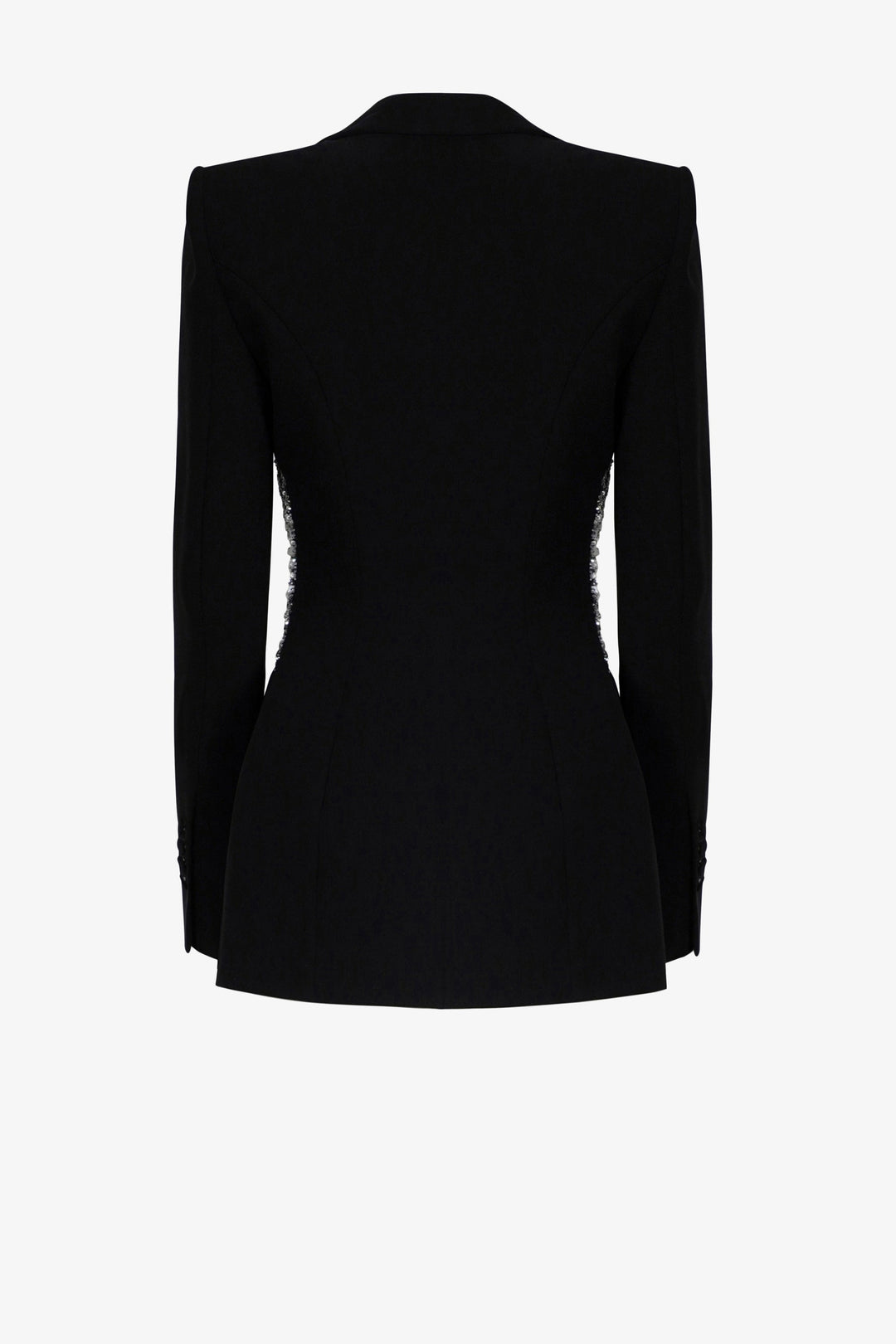 Diamond-encrusted Black Suit Two-piece Set