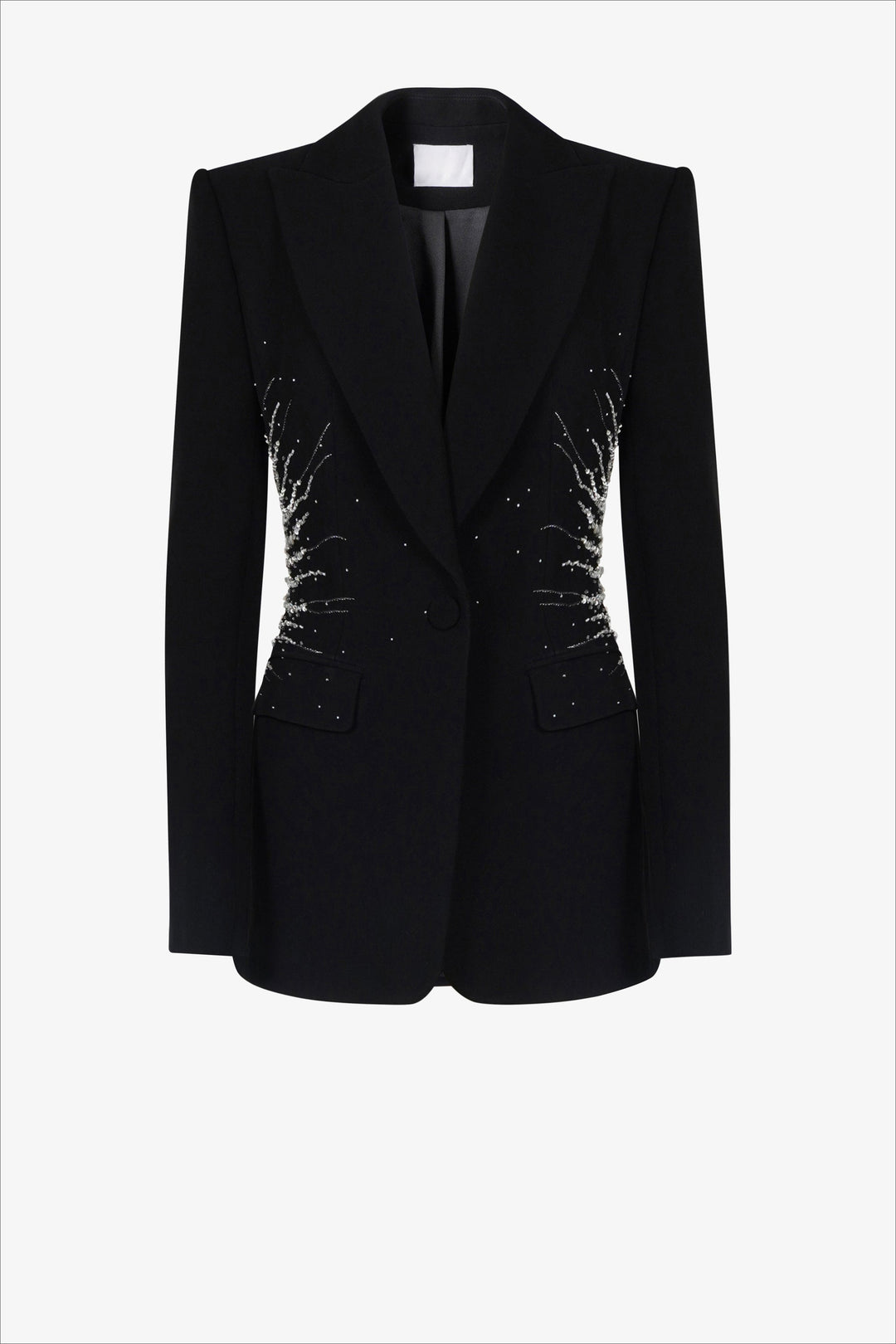 Diamond-encrusted Black Suit Two-piece Set