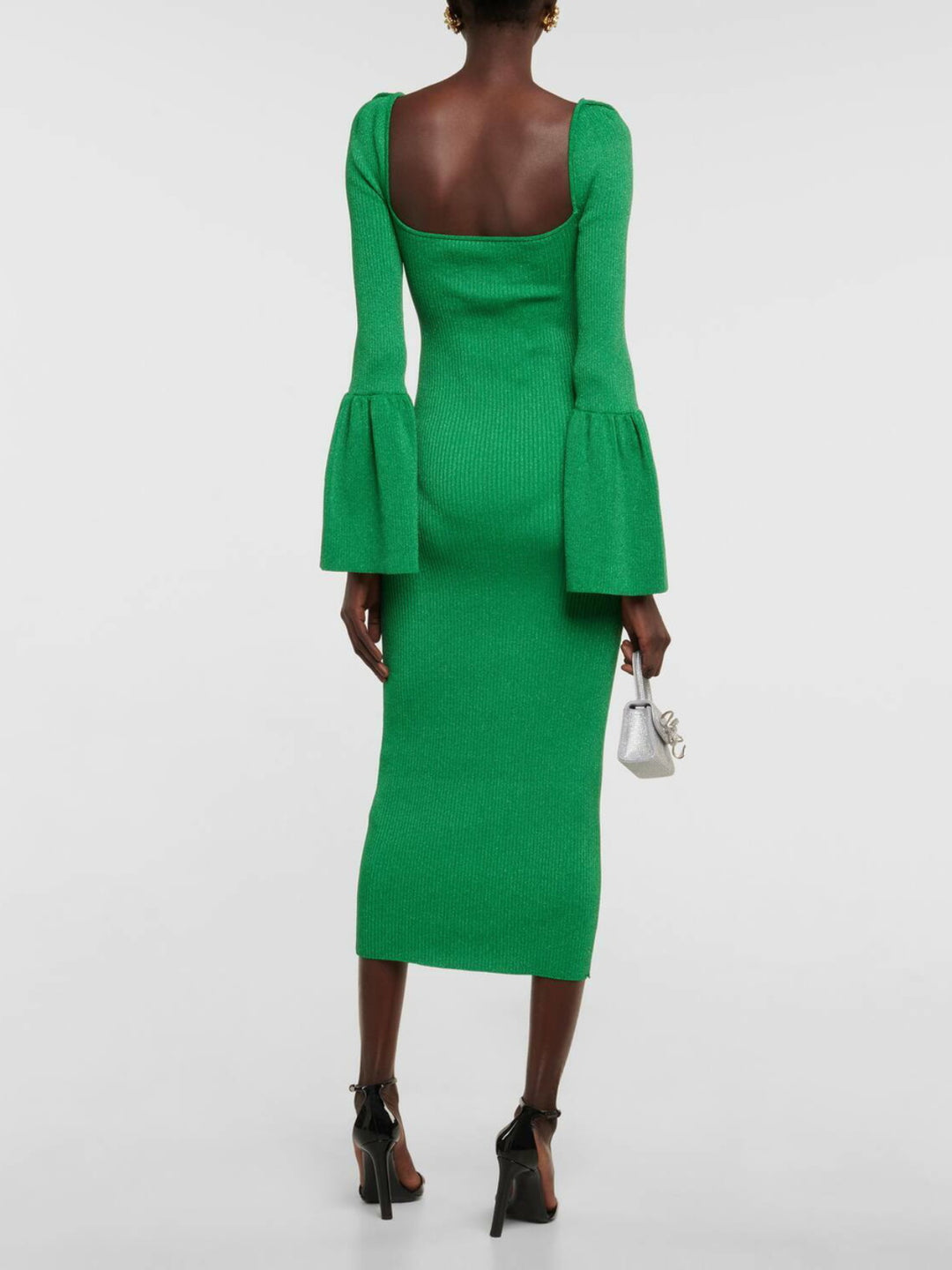 Green Hollow Midi Dress